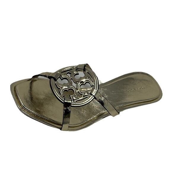 Tory Burch Geo Bombay Miller low heel sandal shoes gold 9 39 - Picture 2 of 8